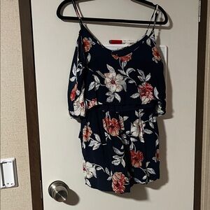 Rue21 Navy and Red Floral Camisole